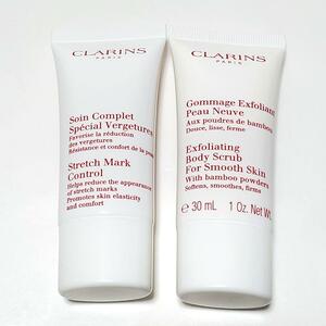 CLARINS クラランス ストレッチマーク ボディクリーム 30g+スムージング ボディスクラブ 30g　未使用品