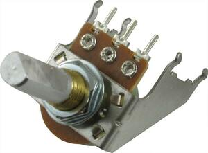 ポット Potentiometer - Audio, D Shaft, 16mm, Snap-In, Bracket, 2 kΩ [送料170円から 同梱可]