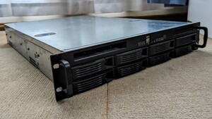 RECT社製2U前面3.5HDD8ベイ搭載ラックマウントケース(電源二重化済み)＆ラックレール一式①