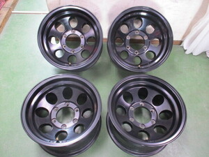 深リム♪JIMLINE TYPE2/ジムライン タイプ2♪15×8J -28/PCD139.7☆マットブラック☆ミッキートンプソン風/ランクル/60/70/78/80/プラド