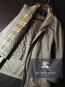 G48【スプリングスタイル】定価18万 超美品●BURBERRY LONDON●キルティングライナー●高級ジャケットコート●メンズ バーバリーコート L