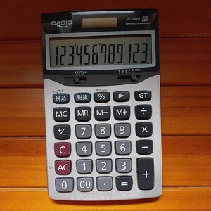 即決　CASIO カシオ計算機 12桁 ソーラー JF-120VG 　動作OK USED 送料250円A