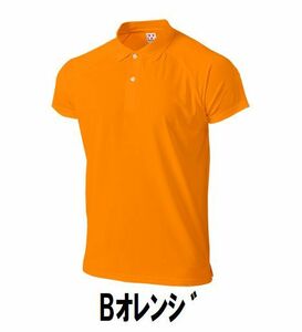 1円 新品 レディース メンズ 半袖 ポロシャツ Bオレンジ XLサイズ 子供 大人 男性 女性 wundou ウンドウ 1005
