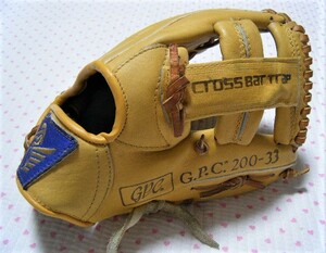 日本プロ野球 名球会　CROSSBAT TRAP　G.P.C 200-33　ジュニア用グローブ・グラブ　黄系　軟式野球用右投げオールラウンドモデル