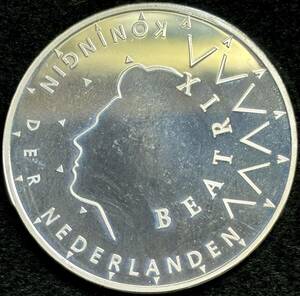 【オランダ大型銀貨】(1987年銘 25.0g 直径38mm プルーフ)