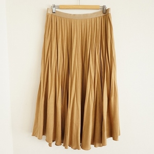 #anc ローズティアラ Rose Tiara スカート 46 ベージュ プリーツ 無地 ロング 大きいサイズ レディース [839114]