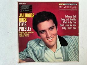 ELVISPRESLEY JAILHOUSE ROCK1957 u.s.original sound track RCAvictor EPA-4114 エルヴィスプレスリー監獄ロック サウンドトラック4曲入EP