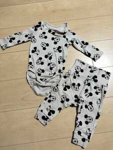 ベビー服 H&M　ディズニー　Disney　ミッキー　セット　セットアップ　60cm 薄手　長袖　赤ちゃん　新生児　キャラクター　子供服　