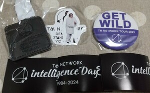 tmn TM NETWORK 40th FANKS intelligence Days YONMARU 会場限定 2024 未使用 小室哲哉 ガチャ ステッカー キーホルダー GET WILD セット
