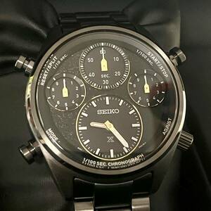 【新品未使用】セイコー SEIKO プロスペックス クロノグラフ 稼働 黒文字盤 腕時計 スピードタイマー SBER007 40周年記念モデル