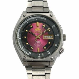 不動 ジャンク ORIENT オリエント SK Crystal クリスタル Y469135A-4B メンズ 腕時計 自動巻き 21石 ヴィンテージ レッド 赤文字盤
