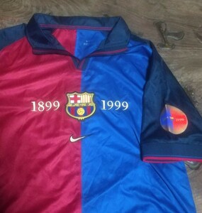 [値下げ交渉] 1999-2000 CENTENARIO 復刻 FCバルセロナ NIKE 検)99 00 1899 100th CENTENARY REISSUE SHIRT BARCA BARCELONA RIVALDO Y2K