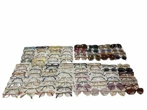Y-342【メガネ、サングラス大量まとめ売り＊90点以上　度あり、なし混合　チタンフレーム他　FENDI、VALENTINO、DUNHILLなど　めがね　眼鏡
