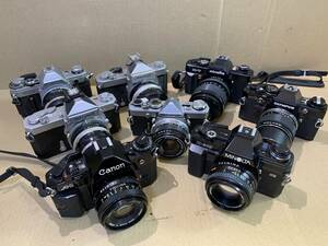 Canon A-1/AE-1/MINOLTA X-600/7/OLYMPUS OM-1/OM10/Nikon Nikomat/大量 カメラ レンズ まとめて ジャンク セット まとめ (700)