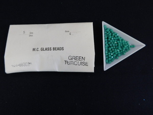 2916△未使用 チェコビーズ M.C.GLASS BEADS GREEN TURQUISE グリーンターコイズ SUPERIOR CRYSTAL
