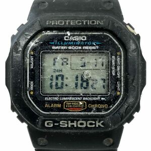 CASIO カシオ G-SHOCK ジーショック DW-5600E-1 腕時計 クオーツ デジタル スクエア ブラック 樹脂ベルト 電池交換済み 動作確認済み