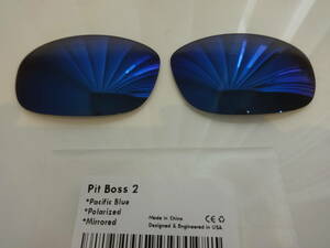 ★ オークリー PIT BOSS 2 ピットボス２用 カスタム偏光 レンズ PACIFIC BLUE Color polarized　PITBOSS