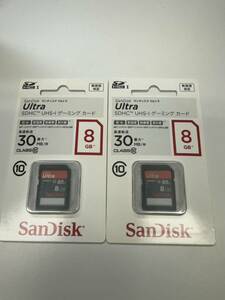 新品未開封未使用SanDisk SDHC UHS-I ゲーミングカード 8GB 2枚セット 送料無料