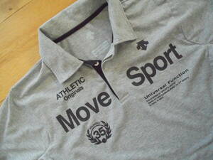 デサント DESCENTE ムーブスポーツ Move Sport DAT-4607 半袖ドライポロシャツ L グレー