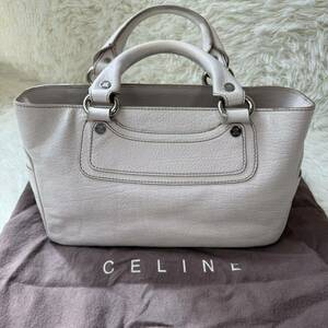 セリーヌ CELINE ブギーバッグ ハンドバッグ レザー 白 ホワイト 