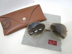 4416RNZ◎Ray-Ban レイバン RB3025 AVIATOR アビエーター LARGE METAL サングラス◎中古