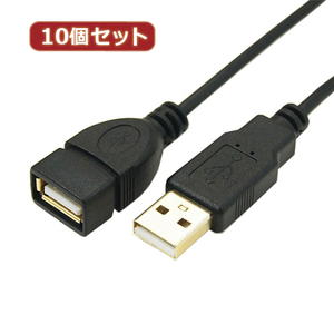 まとめ得 変換名人 10個セット 極細USBケーブルAオス-Aメス 3m USB2A-AB/CA300X10 x [2個] /l