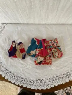 人形ドール用着物① 綿紗 古布 アンティーク ミニュチュア 約11cm