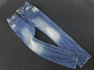 PRPS ピーアールピーエス ボタンフライ USED加工 デニムパンツ size30/紺 ■■◎ ☆ dkb6 メンズ