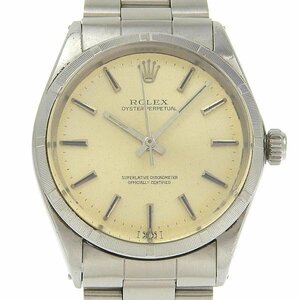 1円 稼働 ロレックス ROLEX 1003 20番台 自動巻き オイスターパーペチュアル シルバー文字盤 SS×SS メンズ 腕時計