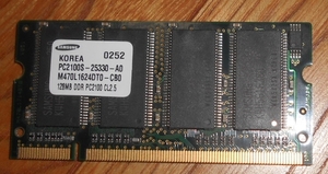 ノートPC用　メモリー　PC2100　128MB　DDR