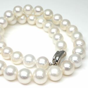 ◆本真珠ネックレス/ 37 ◆A 約63.2g 約43.5cm 10.0-10.5mm珠 pearl パール jewelry necklace ジュエリー DH0/DH0