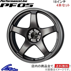 エンケイ パフォーマンスライン PF05 4本セット ホイール ヴェルファイア【18×8.5J 5-114 INSET38】DBA-GGH20W ENKEI アルミ