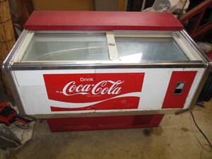 動作確認・冷えます。４０年以上前のコカ・コーラ　オープンタイプクーラー(冷蔵ケース)まだまだ使えるかも？引取限定