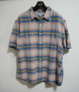 【新品】サイズ:XXL WALLACE & BARNES ウォレス&バーンズ short-sleeve slubby twill workshirt 半袖 ツイルワークシャツ FADED BLUE PINK3