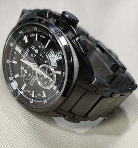 稼働品 シチズン アテッサ ジェットセッター 定価136,500円 CITIZEN 電波ソーラー腕時計 ATD53-3012