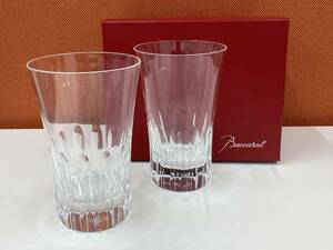 ◇②Baccarat バカラ クリスタル　グラス　2客　未使用　箱付き