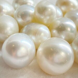 ［南洋白蝶真珠14点おまとめ］A 重量約50.0g 約250ct 14.6-17.6mm珠 pearl パール ルース 裸石 宝石 ジュエリー jewelry DI0 ②