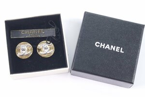 CHANEL シャネル 97A ココマーク ターンロック イヤリング アクセサリー ゴールド×シルバーカラー 箱付 4485-N