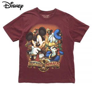 USA 古着 ディズニー スタジオコレクション ミッキーマウス ドナルドダック キャラクター Tシャツ メンズM Disney ディズニーランド BA2556