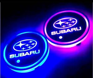 ★SUBARU★光るLEDコースタ★新品★スバル★STI WRX subaru 