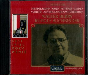 D00153737/CD/Walter Berry / Rudolf Buchbinder「Mendelsshon/Wolf/Pfitzner/Mahler」
