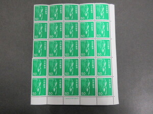 M8-450【郵】日本切手 1976年シリーズ 中尊寺弥勒菩薩 50円 25枚 銘板付 ※保管品