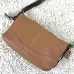 COACH コーチ ショルダーバッグ ブラウン レザー F10942