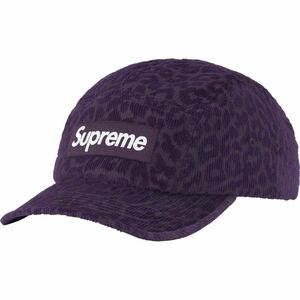 送料無料 紫 Supreme Leopard Corduroy Camp Cap Purple シュプリーム レオパード コーデュロイ キャンプキャップ Box Logo パープル 新品