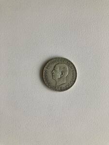 銀貨　ギリシャ　20ドラクマ　1960年　パウル1世　馬上の女性