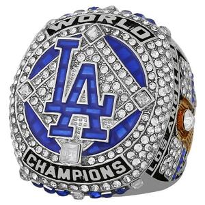 送料無料 MLB 指輪 LosAngelesDodgers Champion リング ジルコニア 17号～29号 アクセサリー プレゼント ステンレス鋼 誕生日 記念日 新品