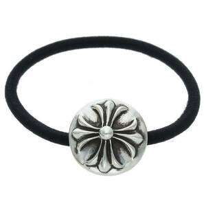 クロムハーツ Chrome Hearts HAIRBAND/クロスボールボタンヘアゴム シルバーコンチョ 中古 NO05