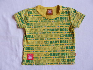 ★BABY DOLL ベビードール★　80cm　黄色　半袖Ｔシャツ