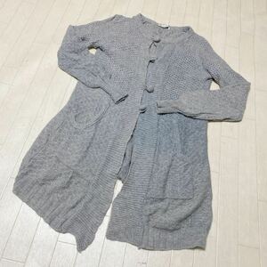 3829☆ TUMORI CHISATO ツモリチサト トップス ニット カーディガン ロング丈カーディガン レディース 2 グレー