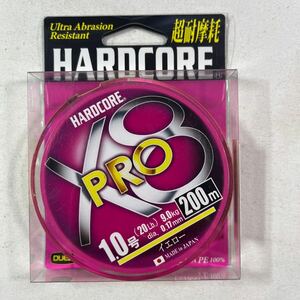 DUEL (デュエル) HARDCORE (ハードコア) PEライン 1号 HARDCORE X8 PRO 200m イエロー H3884-Y【新品未使用品】N8871